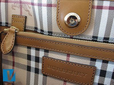 how to recognize original burberry bag|Burberry check and leather bag.